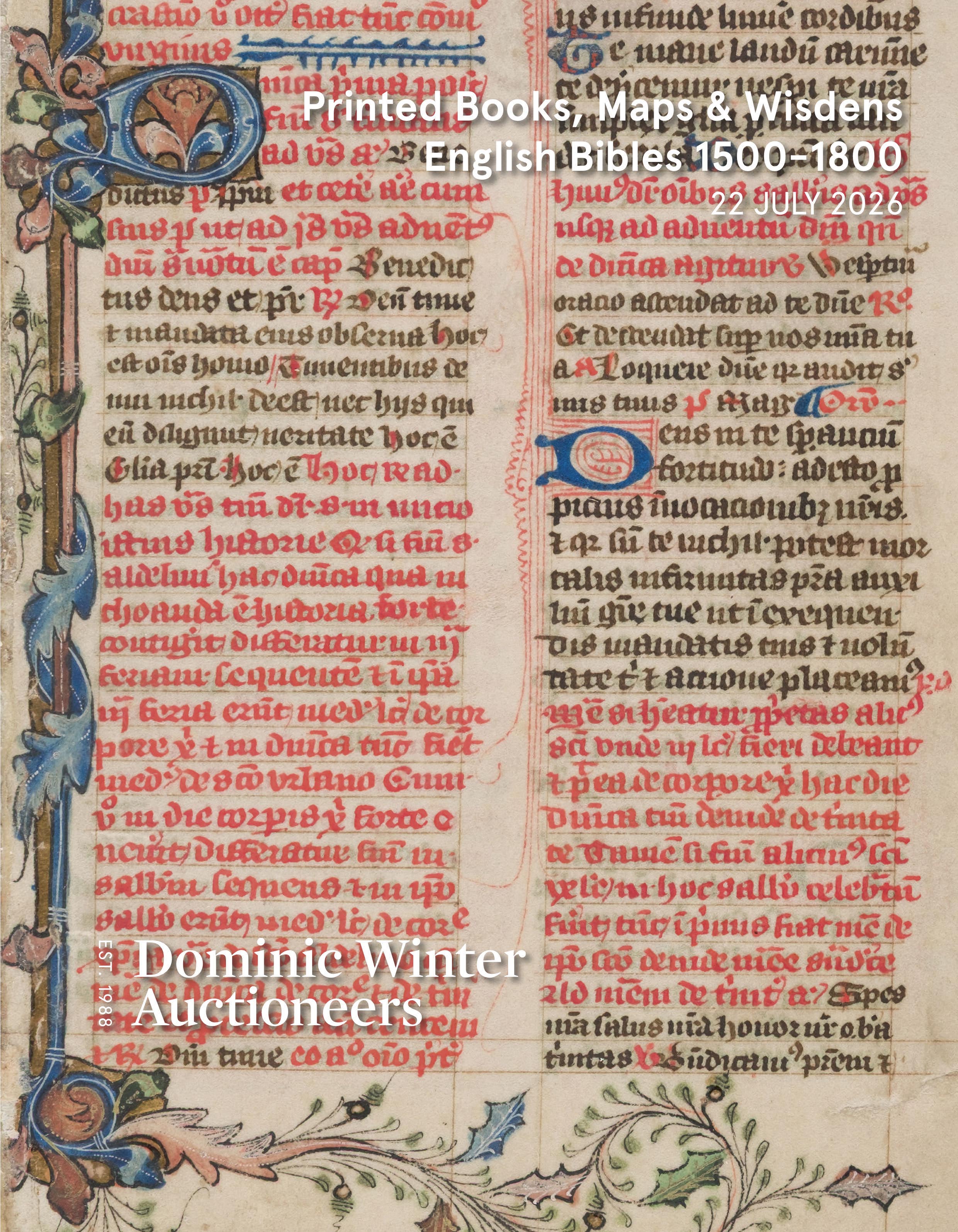 Printed Books, Maps & Wisdens, English Bibles 1500-1800