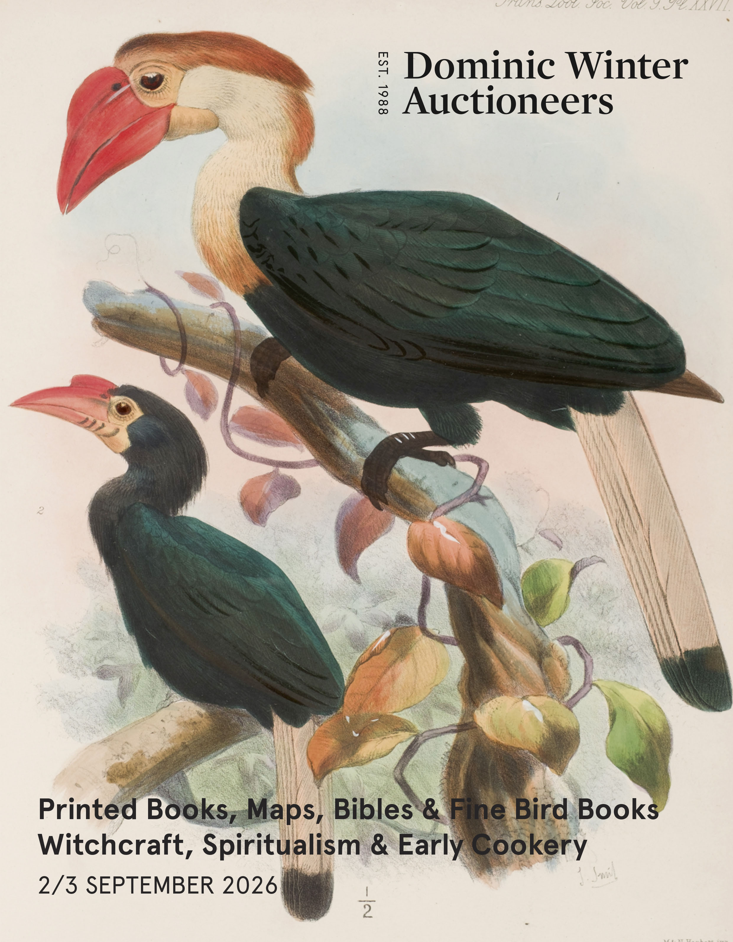 Printed Books, Maps, Bibles & Fine Bird Books Witchcraft, Spiritualism & Early Cookery