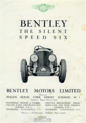 Lot 11 - Bentley Speed Six - 1930.