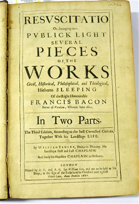 Lot 609 - Bacon, Francis, Viscount Verulam