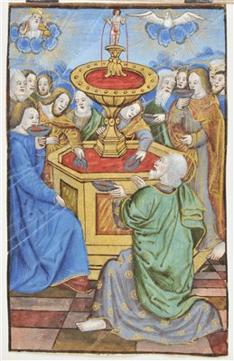 Lot 672 - Illuminated miniature.