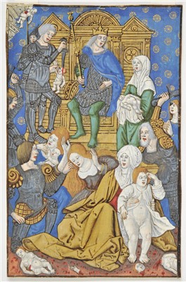 Lot 671 - Illuminated miniature.