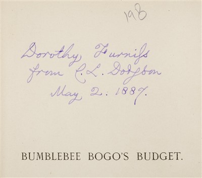 Lot 591 - [Dodgson, Charles Lutwidge, 'Lewis Carroll', 1832-1898].