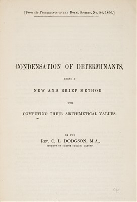 Lot 551 - Dodgson, Charles Lutwidge, 'Lewis Carroll'