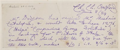 Lot 572 - Dodgson, Charles Lutwidge, 'Lewis Carroll', 1832-1898