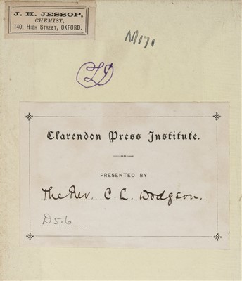 Lot 592 - [Dodgson, Charles Lutwidge, 'Lewis Carroll', 1832-1898].