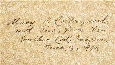 Lot 588 - [Dodgson, Charles Lutwidge, 'Lewis Carroll', 1832-1898].