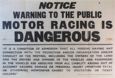 Lot 62 - Public Warning Display Posters
