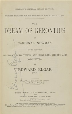Lot 232 - Elgar, Edward, 1857-1934