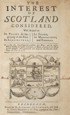 Lot 165 - Lindsay (Patrick). The Interest of Scotland Considered, 1733