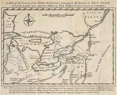 Lot 197 - Colden (Cadwallader). The History of the Five Indian Nations of Canada, 1st UK edition, 1747