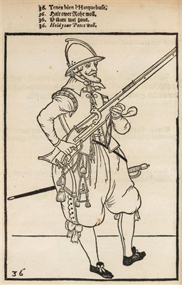 Lot 12 - Gheyn (Jacob de). Maniement d'Armes d'Arquebuses, Mousquets, et Picques, [1620]