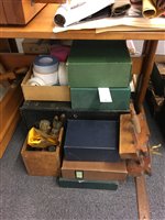 Lot 56 - Bookbinding hand tools and materials.