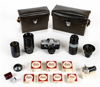 Lot 417 - Leicaflex camera and lenses.