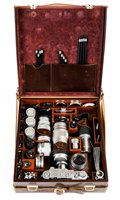 Lot 379 - Leica III chrome camera with 5 lenses and accessories