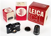 Lot 366 - Leica CL with Summicron 40mm and Elmar 90mm.