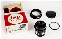 Lot 418 - Leicaflex PA-Curtagon-R 35mm f/4 perspective lens.