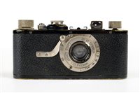 Lot 372 - Leica I camera (1930) with fixed Elmar 50mm f/3.5 lens.
