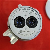 Lot 359 - Leica (Leitz) Stemar 33mm f/3.5 stereoscopic lens kit OIRZO-M.