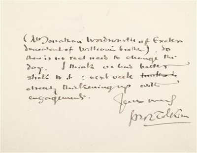 Lot 751 - Tolkien (J.R.R.). Lord of the Rings, 1956-57, signed by the author