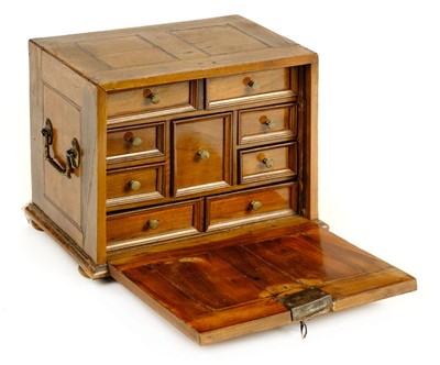 Lot 60 - Cabinet. A 19th century Spanish walnut table-top Vargueno
