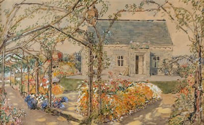 Lot 436 - Domestic Architecture. A cottage and pergola, early 20th century