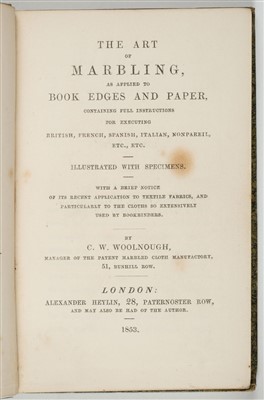 Lot 380 - Woolnough (C. W.). The Art of Marbling, 1853