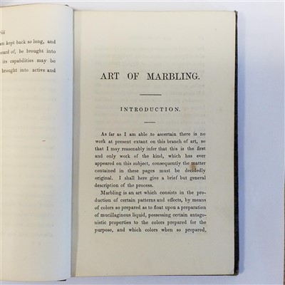 Lot 380 - Woolnough (C. W.). The Art of Marbling, 1853