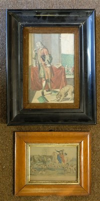 Lot 49 - Watercolours and prints. A collection of 19th century watercolours and prints