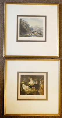 Lot 49 - Watercolours and prints. A collection of 19th century watercolours and prints
