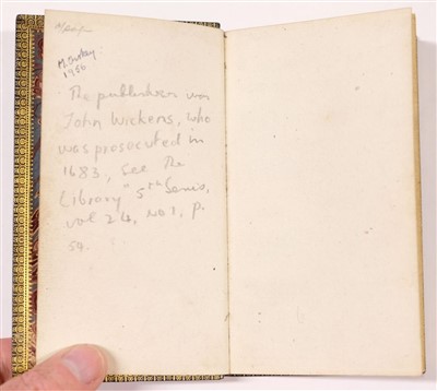 Lot 72 - Pallavicino (Ferrante). The Whores Rhetorick, 1683