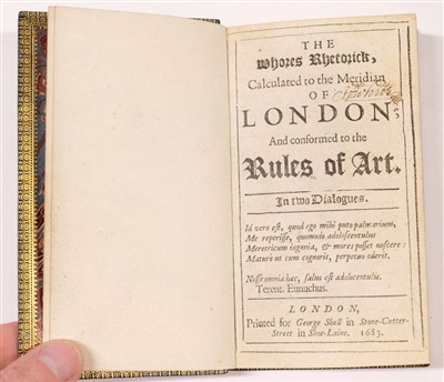 Lot 72 - Pallavicino (Ferrante). The Whores Rhetorick, 1683