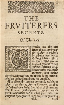 Lot 8 - 'N. F.' The Husbandmans fruitfull Orchard, 1609