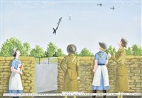 Lot 45 - Auxiliary Territorial Service. A series of 14 original watercolour and gouache drawings