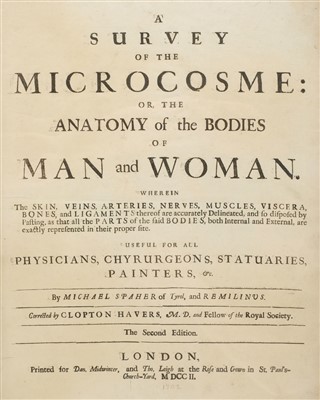 Lot 120 - Remmelin (Johann, & Michael Spaher of Tyrol). A Survey of the Microcosme, 1702