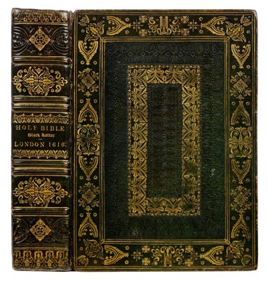 Lot 6 - Bible, 1606, 19th-century straight-grain green moroco gilt