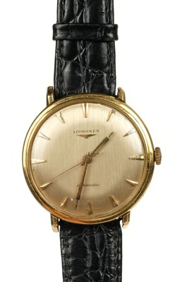 Lot 34 - Longines. A gentleman's Longines Automatic 18K gold wristwatch