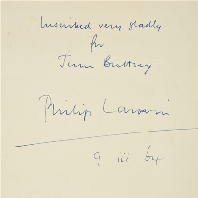 Lot 719 - Larkin (Philip). Whitsun Weddings, 1964, inscribed