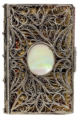 Lot 307 - Silver Filigree Binding. London Almanack, 1792