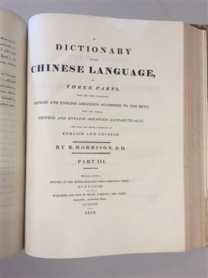 Lot 109 - [China]. Morrison (Robert). A Dictionary of the Chinese Language, 1st edition, Macao, 1815-23