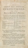 Lot 425 - [Borella, Mr.]. The Court and Country Confectioner, 1770
