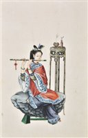 Lot 286 - Chinese pith paintings.