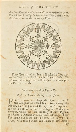 Lot 475 - Thacker (John). The Art of Cookery, 1st edition, Newcastle Upon Tyne, 1758
