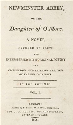 Lot 340 - Novel. Newminster Abbey, or the Daughter of O'More, 1st edition, 1808