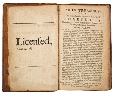 Lot 86 - White (John). Arts Treasury, 1688