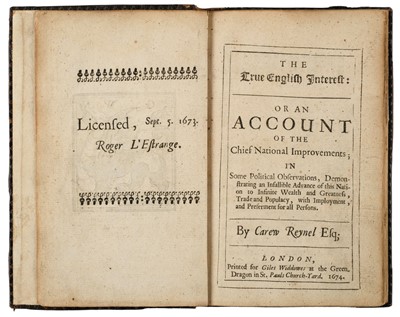 Lot 48 - Reynell (Carew). The True English Interest, 1st edition, 1674