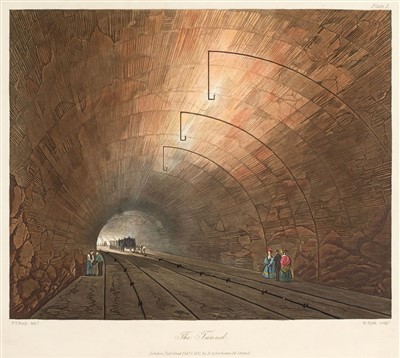 Lot 368 - Bury (Thomas Talbot). Six Coloured Views on the Liverpool and Manchester Railway, 1831