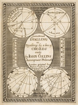 Lot 26 - Collins (John). Geometricall Dyalling, 1659