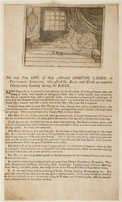 Lot 203 - Prostitution Broadsides, circa 1780