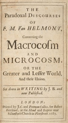 Lot 78 - Helmont (Franciscus Mecurius van). Paradoxal Discourses, 1685
